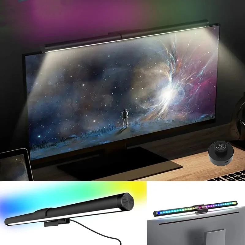 RGB Monitor Light Bar – Eye Care Table Lamp for Work, Game & Reading