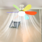 LED Ceiling Fan Light – 40W, Adjustable Modes, Remote Control, Living Room