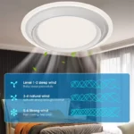 Modern Bladeless LED Ceiling Fan – Remote Control, 6-Speed, Bedroom Lamp - Image 5