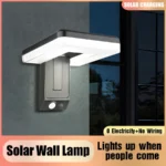 Foldable LED Solar Wall Light – 120° Motion Sensor Waterproof Outdoor Lamp
