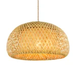 Hand-Woven Rattan Pendant Light – Bamboo Lantern LED Hanging Fixture - Image 6