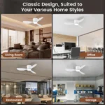 Minimalist Nordic LED Ceiling Fan Light – Decorative Home & Restaurant Fan - Image 4