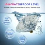 LED Pool Light PAR56 18W/36W/54W – RGB & White Underwater Swimming Pool Light 12Vac - Image 4