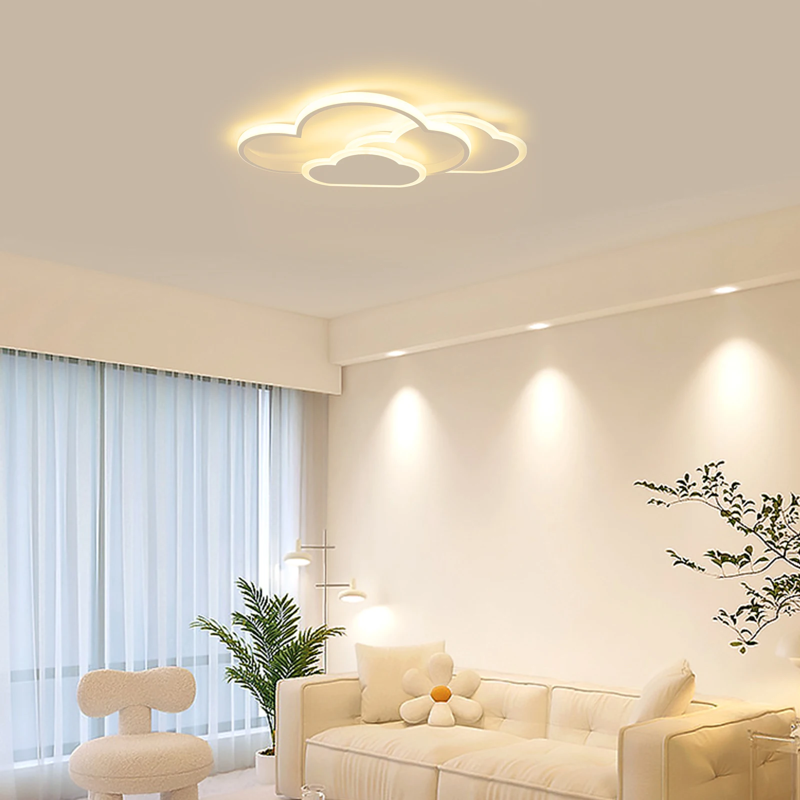 kf-S89929adb1d5d4d6dad1dc0a757e4a4afx Modern Cloud LED Ceiling Lamp – 3-Color Acrylic Light for Living & Kid’s Room