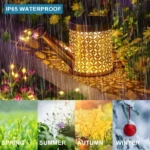 Retro Metal Solar Lantern – Waterproof Hanging LED Fairy Light for Garden - Image 4