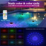 Solar Floating Pool Light – Color Changing, IP67 Waterproof, Remote Control, 9 Modes - Image 2