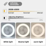 LED Ceiling Fan Chandelier – 30W, Dimmable Light, Remote Control, Bedroom - Image 3