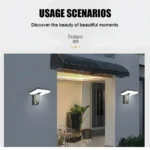 Foldable LED Solar Wall Light – 120° Motion Sensor Waterproof Outdoor Lamp - Image 6