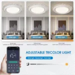 Modern Bladeless LED Ceiling Fan – Remote Control, 6-Speed, Bedroom Lamp - Image 4