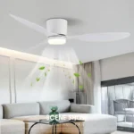 Minimalist Nordic LED Ceiling Fan Light – Decorative Home & Restaurant Fan