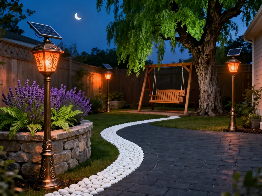 solar powered lamp post light