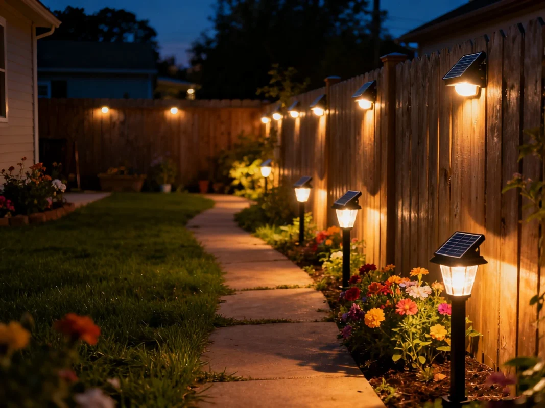 outdoor solar lighting for fences