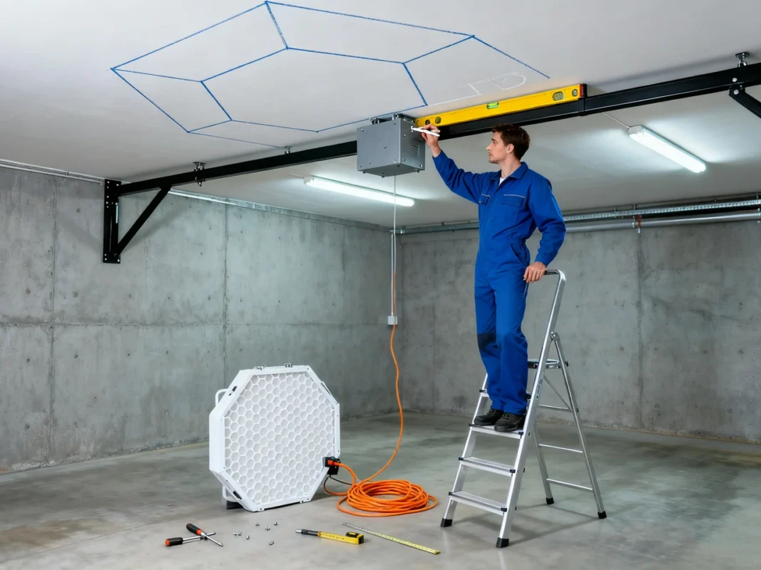 hexagon garage lighting