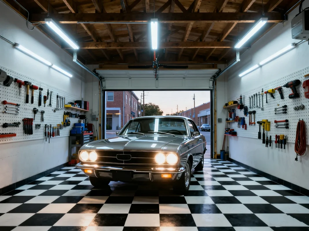 hexagon garage lighting