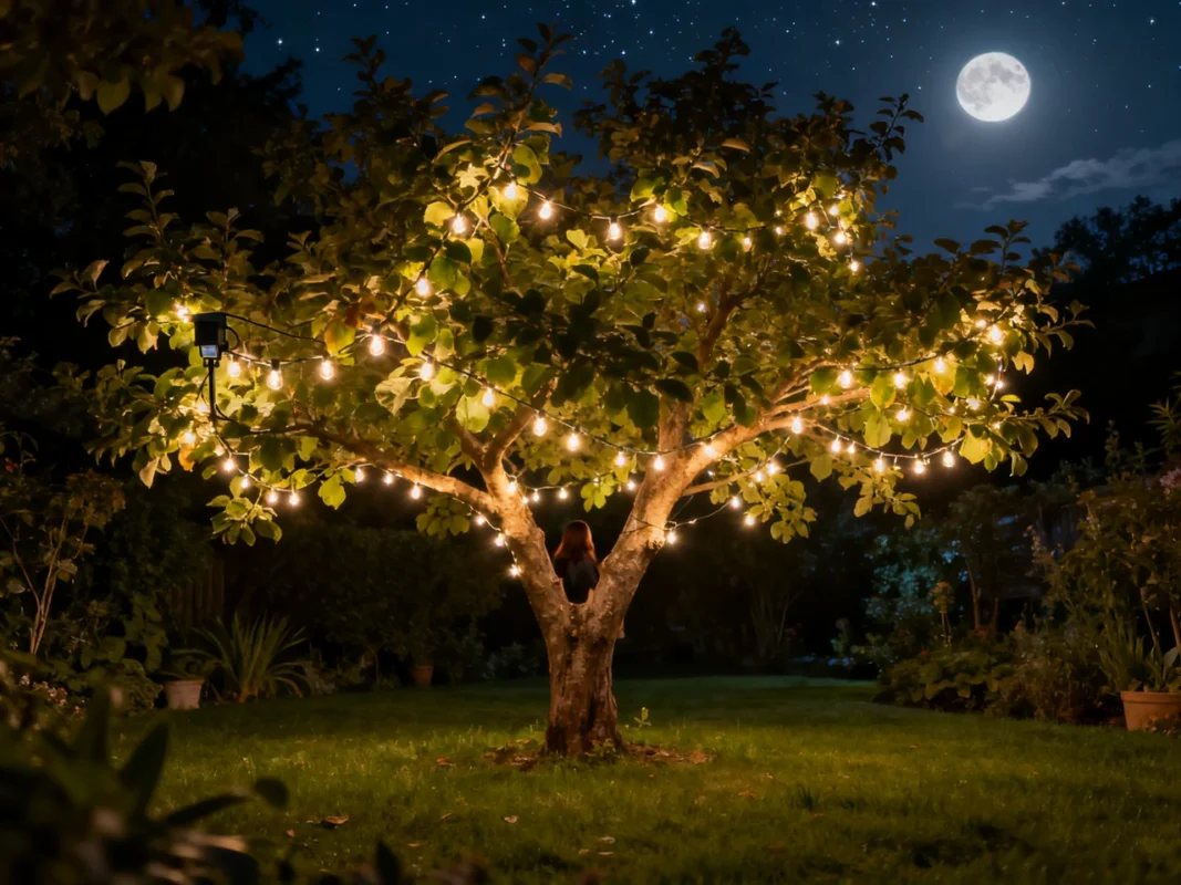 solar lights trees