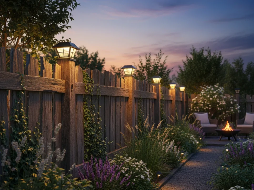 solar lamps for fence