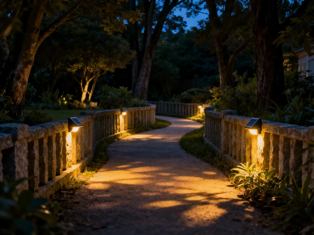 fences with solar lights