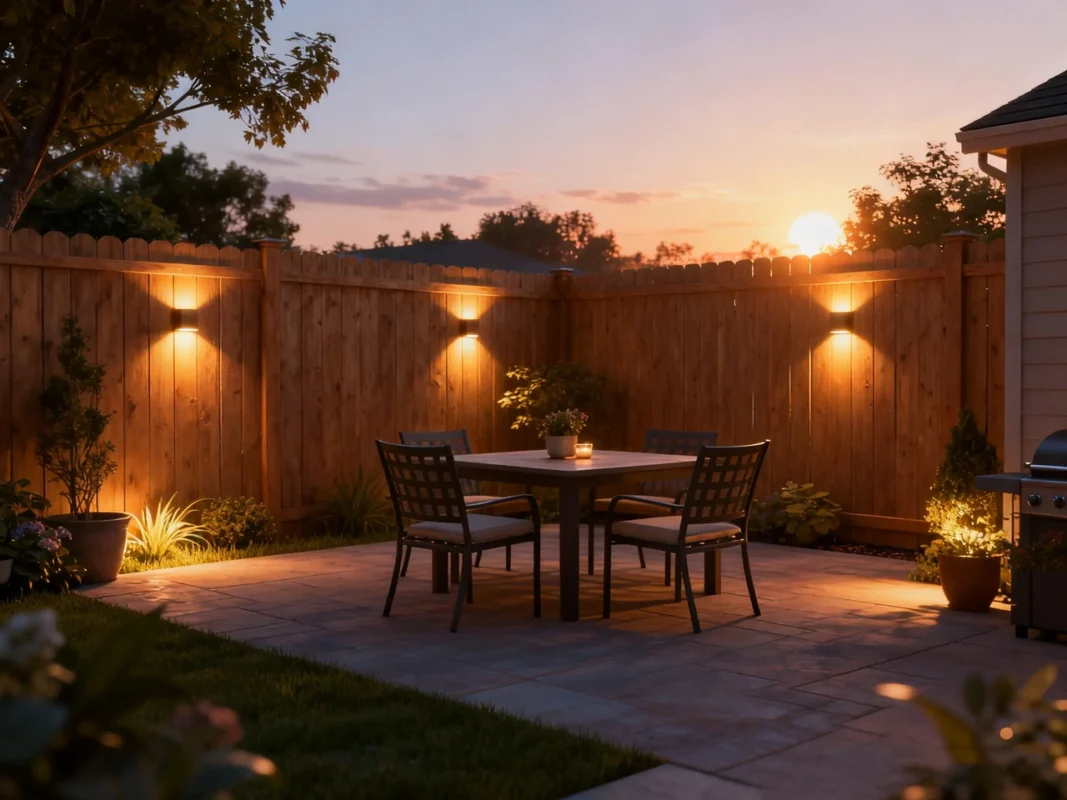 fences with solar lights
