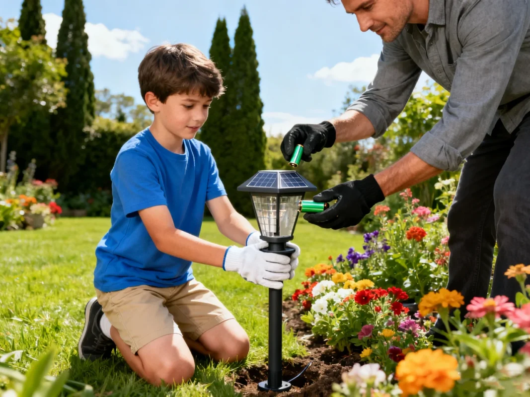 battery in solar lights