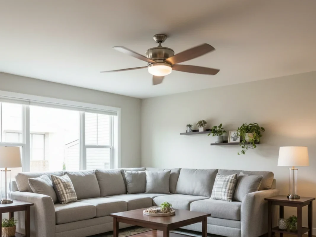 ceiling fan on low ceiling