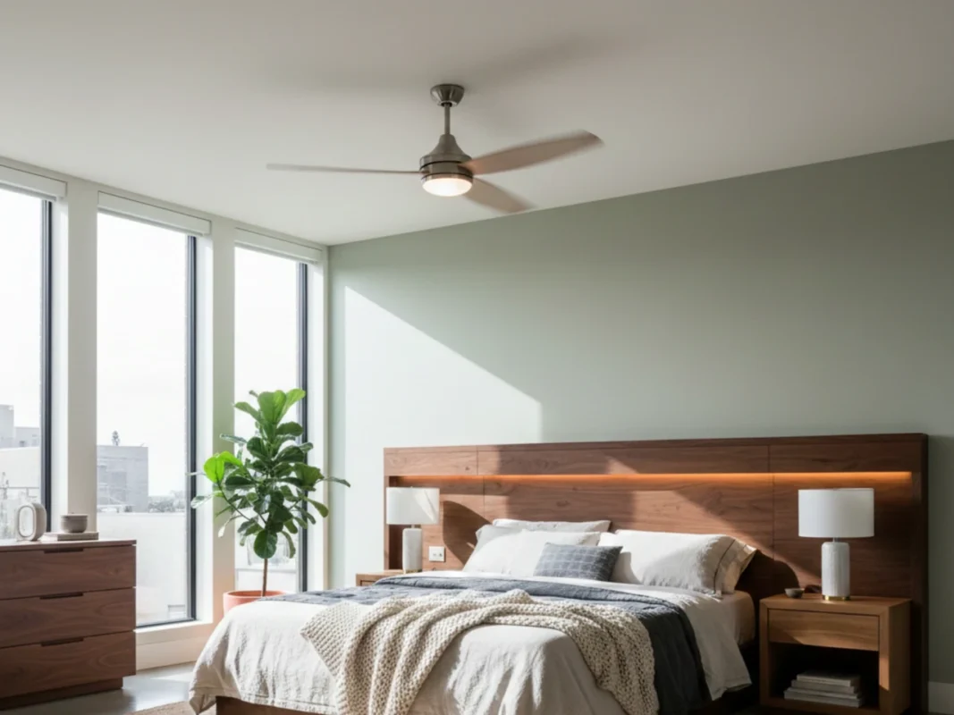 bedroom light with fan