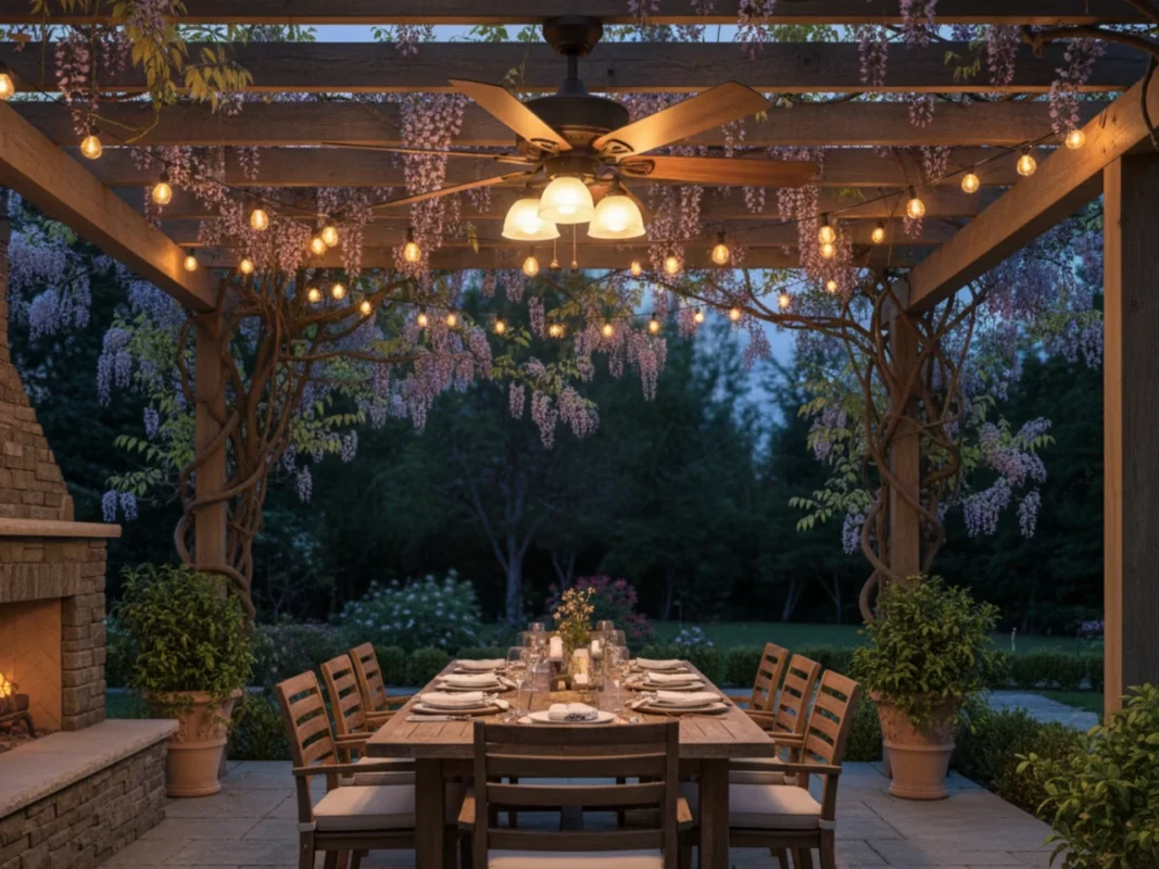 outdoor fans with lighting