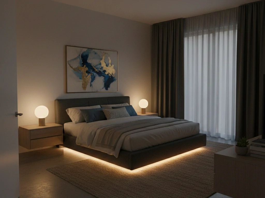 bedroom led lights ideas