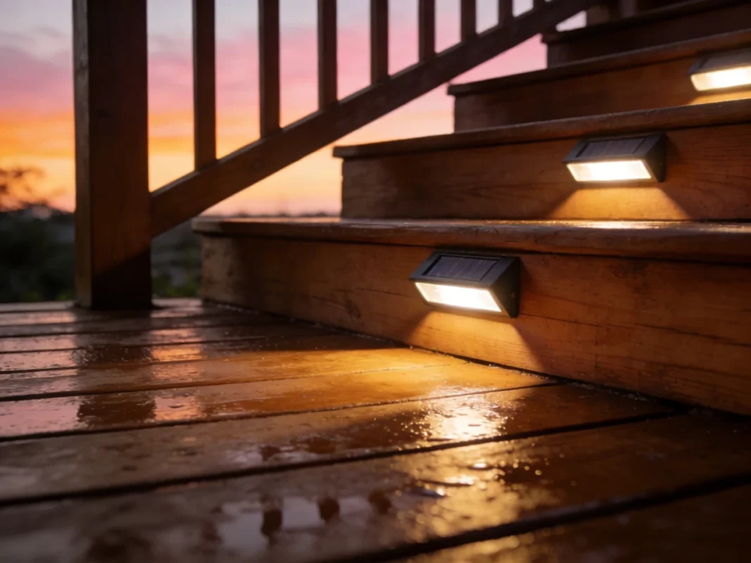 solar deck lights for stairs