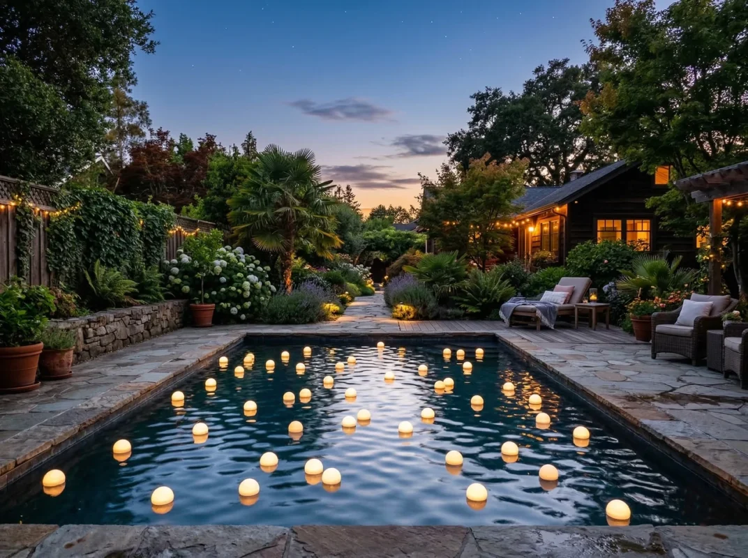 floating solar pool lights