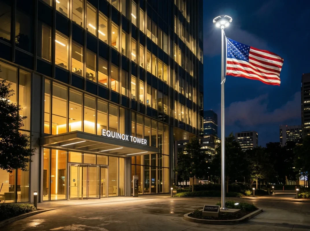 solar flagpole light