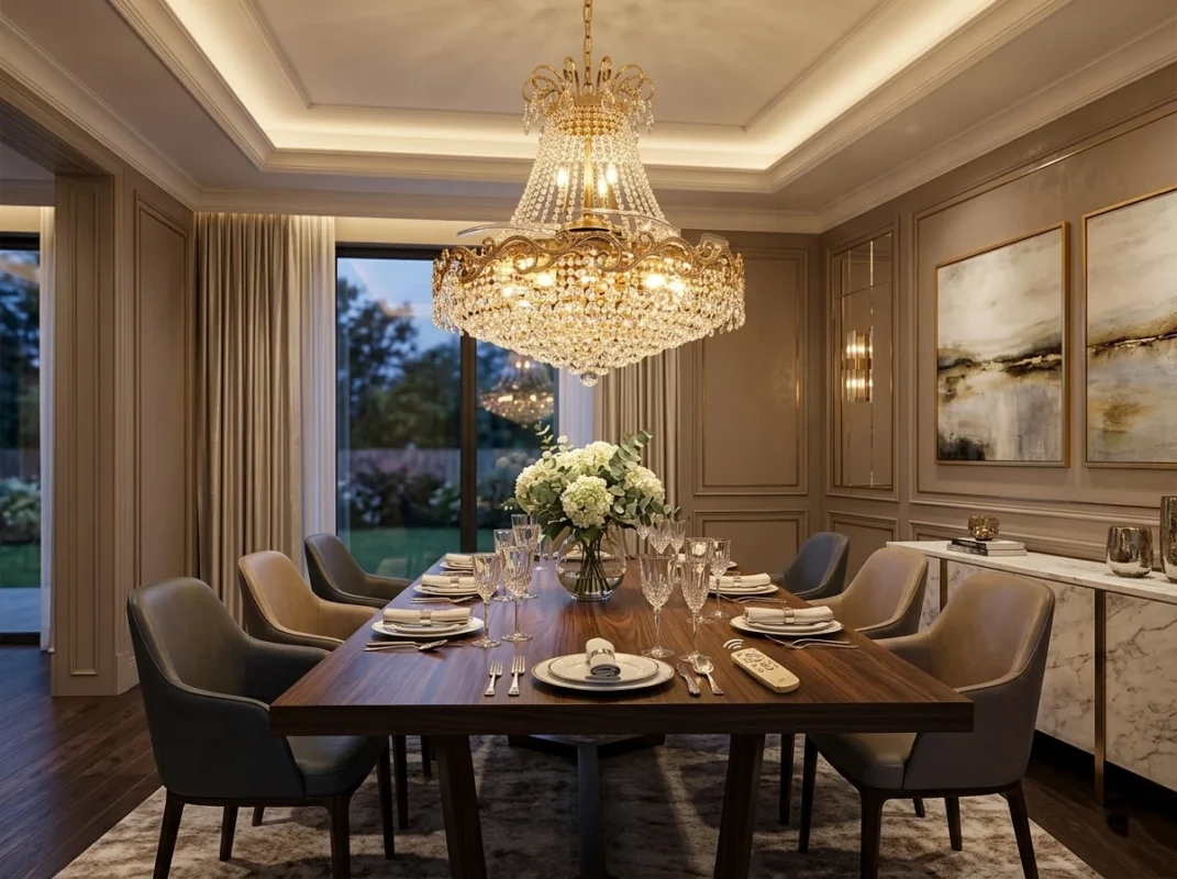 crystal fandelier with remote