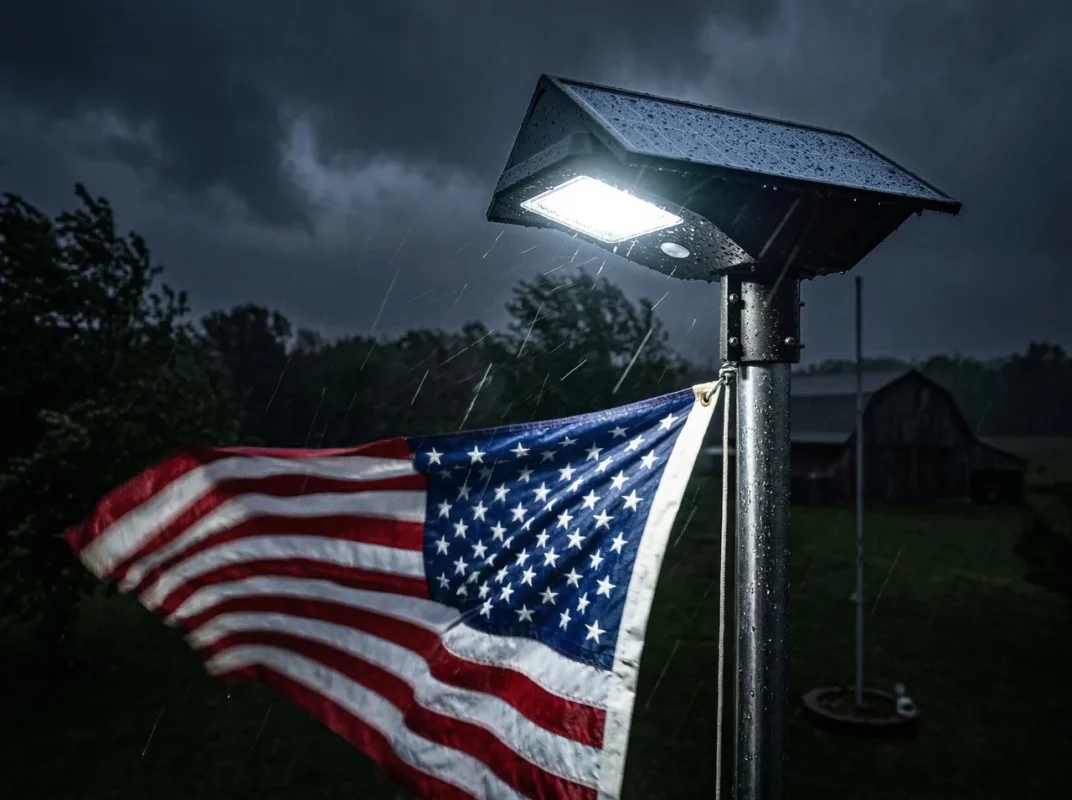 brightest solar flagpole light