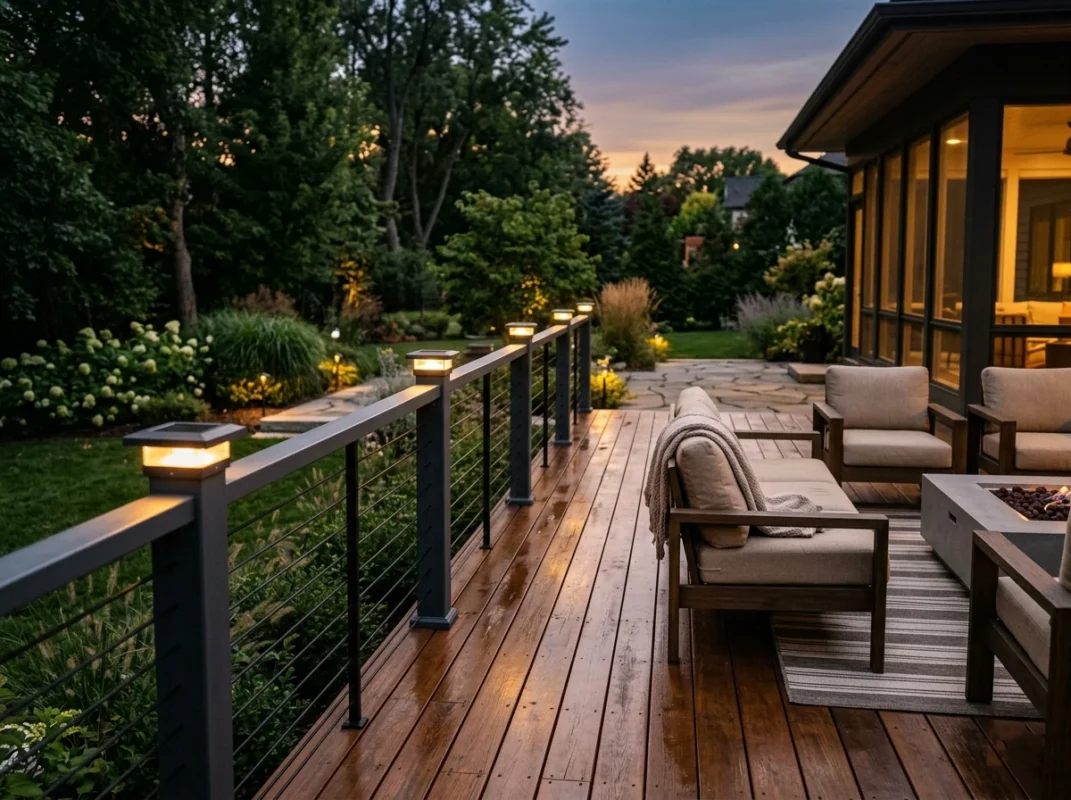 wood post solar lights 4x4