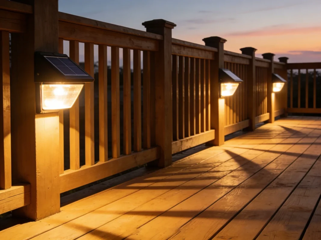 solar fence post lights