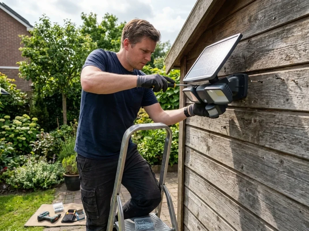 dual head solar flood light