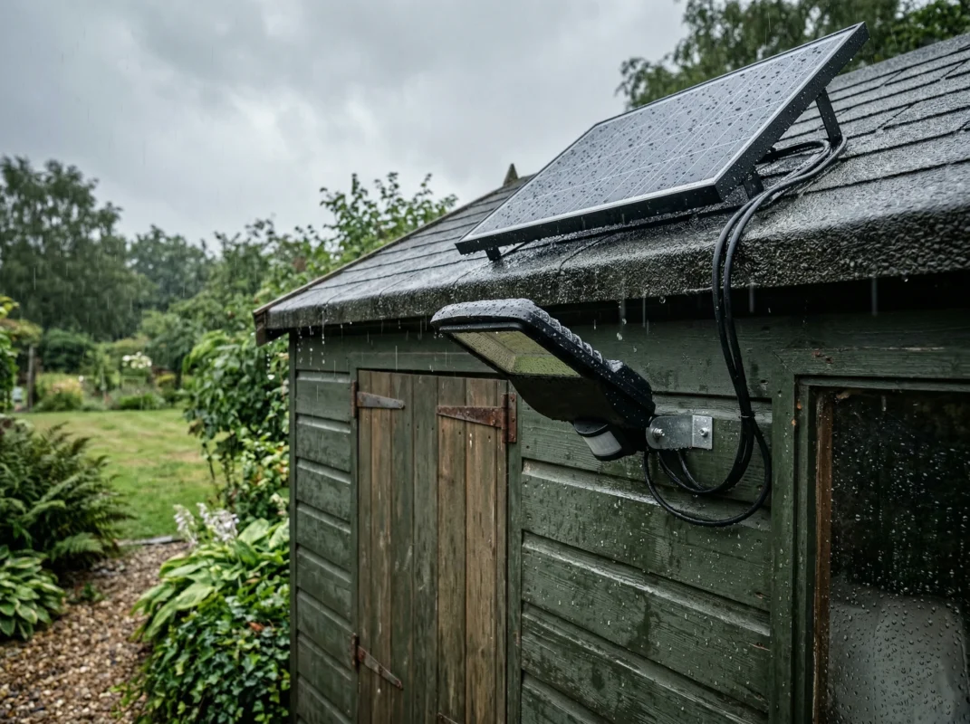 solar light for off-grid shed