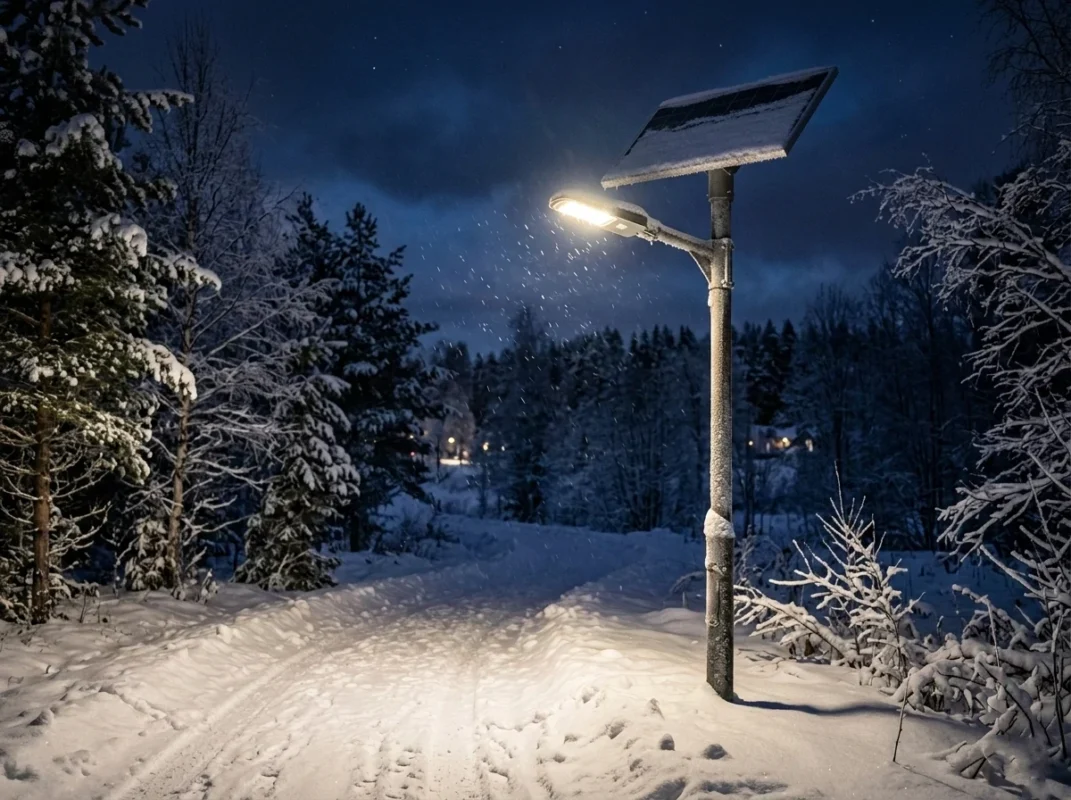 dusk to dawn solar pole light